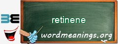 WordMeaning blackboard for retinene